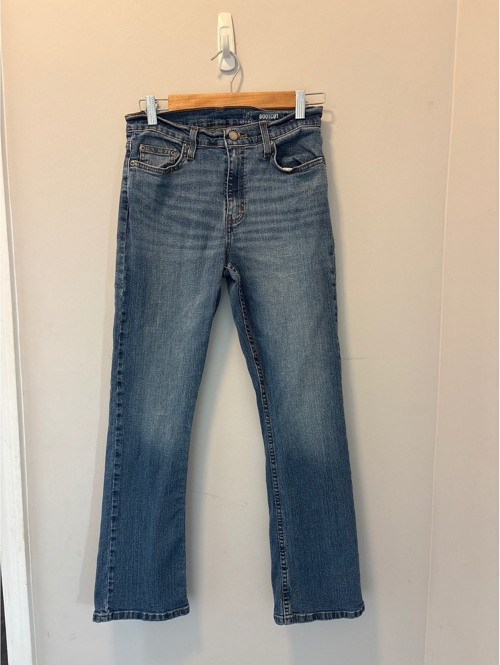 George Bootcut Jeans in Medium Blue, Size 29x30 Mens